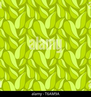 Flat vector seamless patterns with simple leaves on colored background for textile, prints, wallpaper, wrapping, web etc. Stock Vector