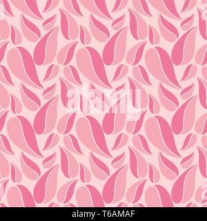 Flat vector seamless patterns with simple leaves on colored background for textile, prints, wallpaper, wrapping, web etc. Stock Vector