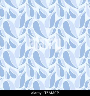 Flat vector seamless patterns with simple leaves on colored background for textile, prints, wallpaper, wrapping, web etc. Stock Vector