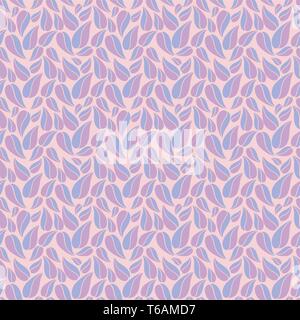 Flat vector seamless patterns with simple leaves on colored background for textile, prints, wallpaper, wrapping, web etc. Stock Vector