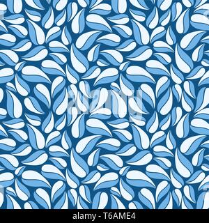 Flat vector seamless patterns with simple leaves on colored background for textile, prints, wallpaper, wrapping, web etc. Stock Vector