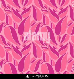 Flat vector seamless patterns with simple leaves on colored background for textile, prints, wallpaper, wrapping, web etc. Stock Vector