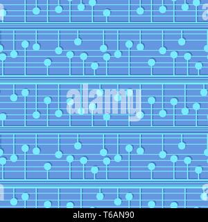 Abstract geometric seamless pattern. Dotted vector blue ornament for textile, wrapping paper, fabric, wallpaper, web etc. Stock Vector