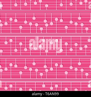 Abstract geometric seamless pattern. Dotted vector pink ornament for textile, wrapping paper, fabric, wallpaper, web etc. Stock Vector