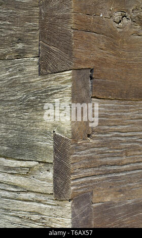 Wooden Wall Corner Stock Photo