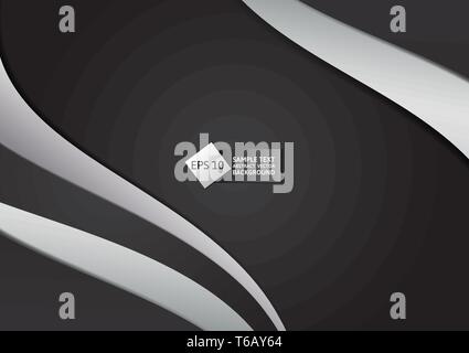 Black and gray color abstract geometric background vector illustration Stock Vector