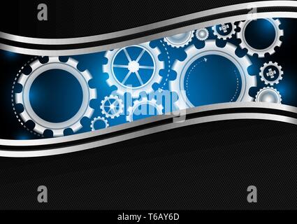 Vector gear with copy space abstract background Stock Vector