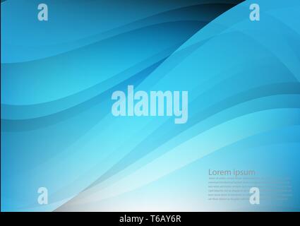 Blue color and light geometric gradient illustration texture abstract vector background Stock Vector