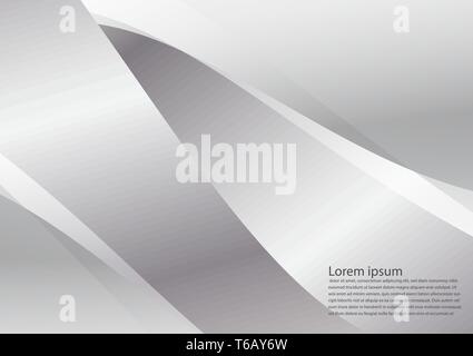 Silver and gray color geometric gradient illustration texture abstract vector background Stock Vector