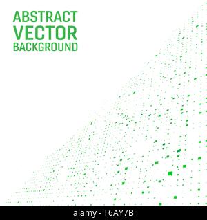 Light green color vector modern geometrical square abstract background. Geometric pattern in halftone style Stock Vector