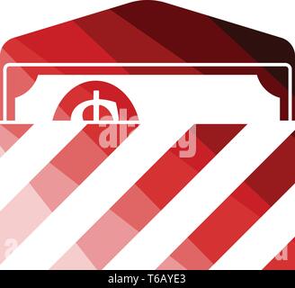 Birthday gift envelop icon with money  . Flat color design. Vector illustration. Stock Vector