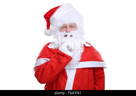 Weihnachtsmann Nikolaus hat Weihnachten Geheimnis Freisteller Stock Photo