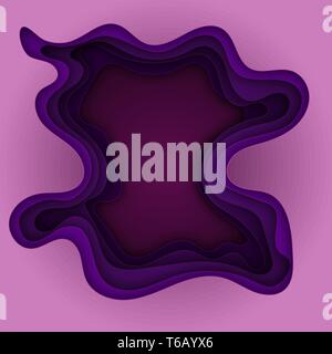 Purple abstract background with paper cut shapes. Design layout for business presentations, flyers, posters and invitations. Vector Illustration Stock Vector