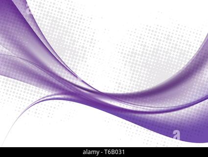 Purple color waves on white background vector illustration Stock Vector