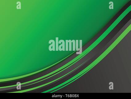 Green and black geometric abstract vector background with copy space Stock Vector