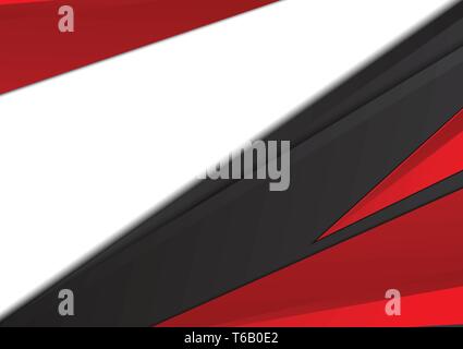 Black and red geometric abstract vector background with copy space Stock Vector