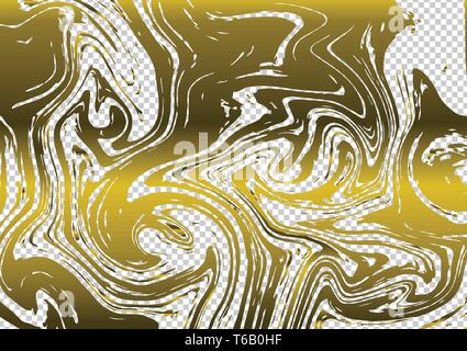 Gold color liquid style beautiful abstract vector transparent background Stock Vector
