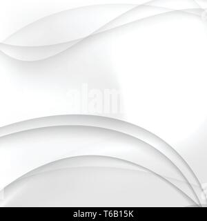 Vector gray and white color wave abstract background Stock Vector