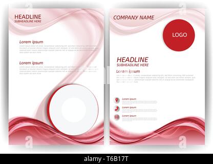 Modern business flyer template with abstract vector background Stock Vector