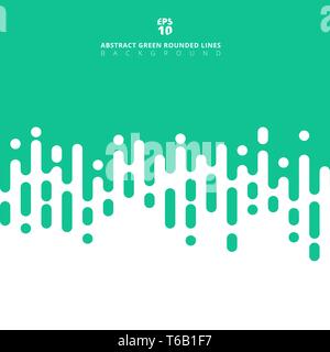 Abstract green pastels color geometric rounded lines halftone transition background. Vector Illustration Stock Vector