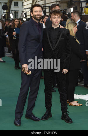 Photo Must Be Credited ©Alpha Press 079965 29/04/2019 David Tennant and Ty Tennant Tolkien UK Premiere At Curzon Mayfair London Stock Photo