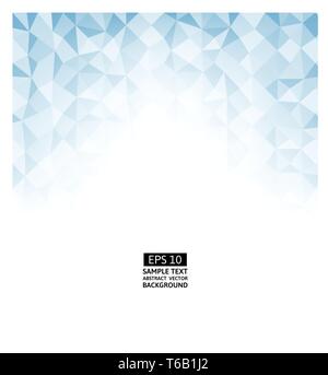 Blue polygon abstract vector background with copy space Stock Vector