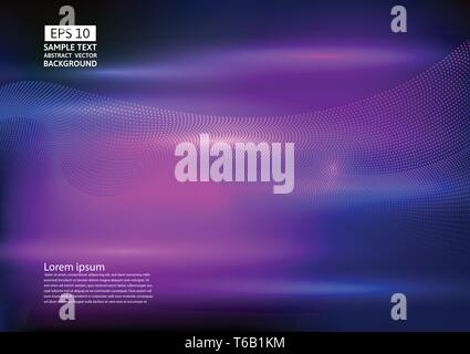 Particle wave abstract background design. vector illustration Stock Vector