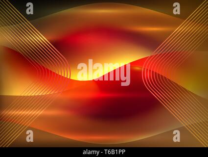 Red wave abstract background design. vector illustration Stock Vector