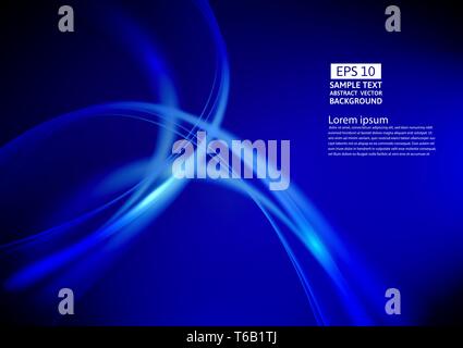 Blue color waves abstract background design. vector illustration Stock Vector