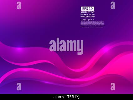 Colorful wave abstract background. Fluid gradient shapes composition modern design Stock Vector