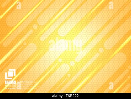Geometric and polygonal orange color abstract background design. vector illustration Stock Vector