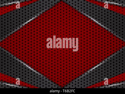 Geometric red and black color abstract background vector illustration Stock Vector