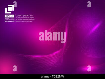 Abstract background with a colorful particles waves. Vector illustration Stock Vector