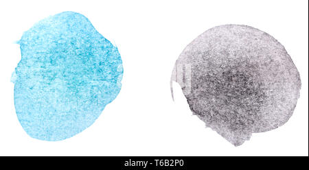 Watercolor hand painted circle shape Stock Photo
