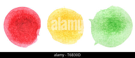 Watercolor hand painted circle shape Stock Photo