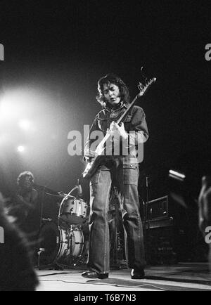 Rotterdam, Netherlands: Rory Gallager performs live in Rotterdam, Netherlands in 1974 (Photo by Gijsbert Hanekroot/Redferns) *** Local Caption *** Rory Gallager Stock Photo