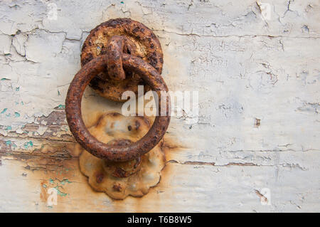 Vernazza Cinque Terre: Ancient Door Clapper Stock Photo