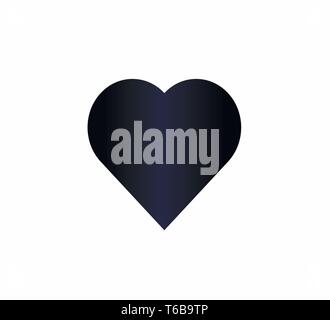 Blue gradient heart icon isolated Stock Vector