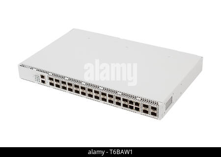 Gigabit Ethernet switch with SFP slot Stock Photo