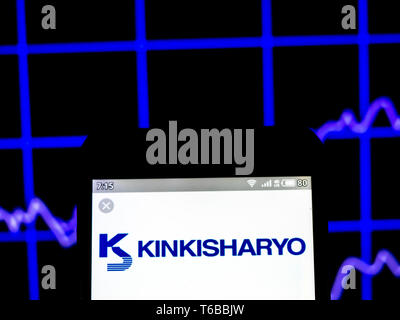 In this photo illustration The Kinki Sharyo Co., Ltd. logo seen