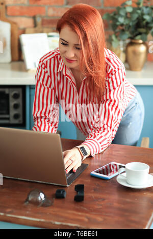 Woman at home Stock Photo