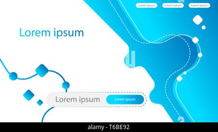 Abstract Creative concept. Blue Gradient Landing page. Vector for Mobile Applications and Web, business infographic Illustration, booklet, document, t Stock Vector