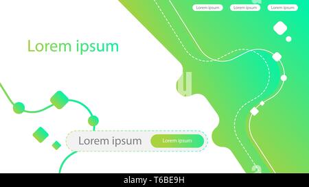 Abstract Creative concept. Green Gradient Landing page. Vector for Mobile Applications and Web, business infographic Illustration, booklet, document,  Stock Vector