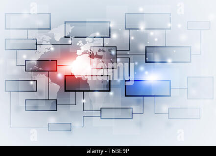 concept teamwork communication business flow chart background Stock Photo