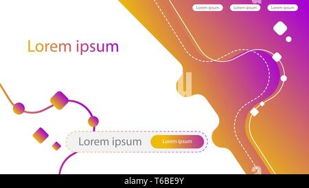 Abstract Creative concept. Violet and Yellow Gradient Landing page. Vector for Mobile Applications and Web, business infographic Illustration, booklet Stock Vector