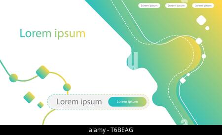 Abstract Creative concept. Green Gradient Landing page. Vector for Mobile Applications and Web, business infographic Illustration, booklet, document,  Stock Vector