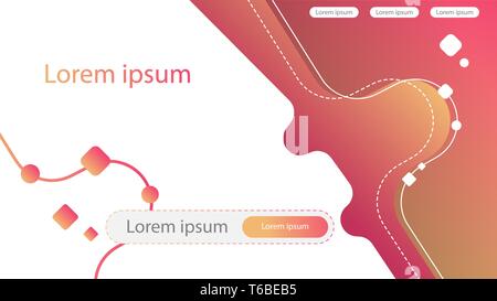 Abstract Creative concept. Pink Gradient Landing page. Vector for Mobile Applications and Web, business infographic Illustration, booklet, document, t Stock Vector