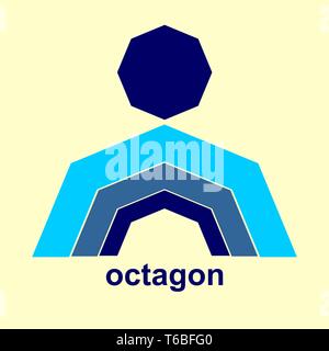 logo vektor segi enam Stock Vector