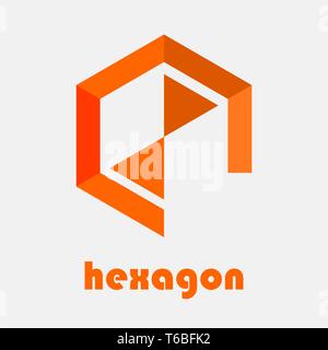 logo vektor segi enam Stock Vector