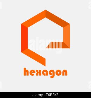 logo vektor segi enam Stock Vector